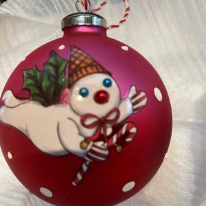 Mr Bingle big red ball ornament from 2018. New in box.